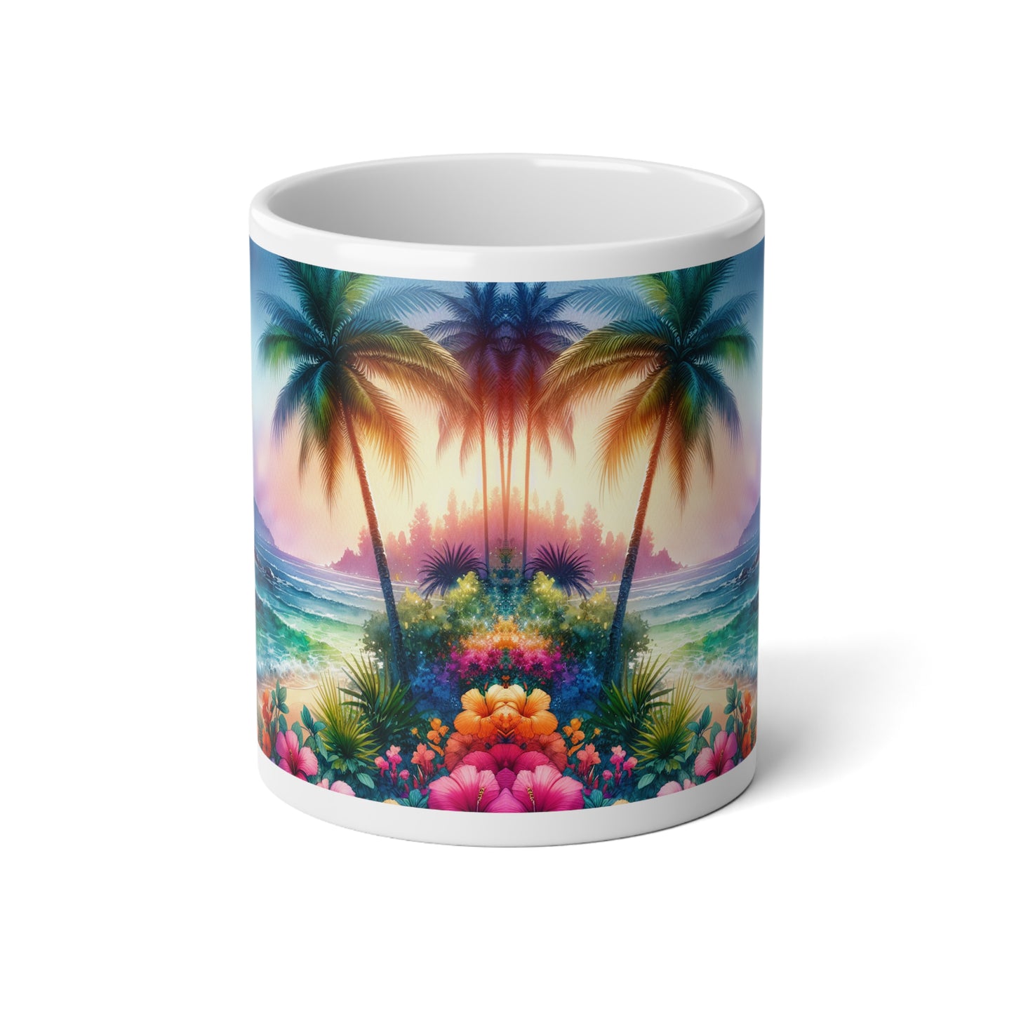 Jumbo Mug, 20oz, Bay of Peace | Tropical Coffee Cup