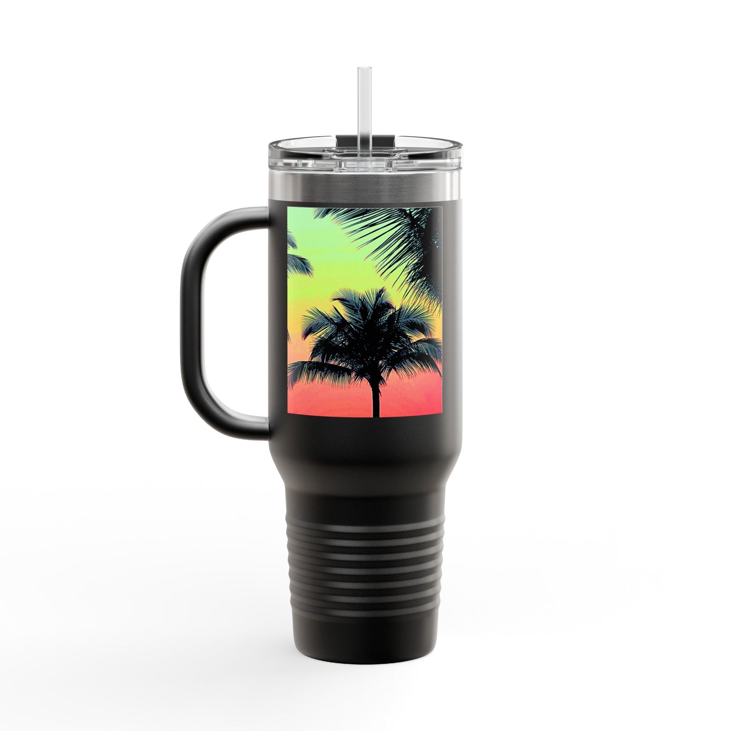 Insulated Travel Mug, 40oz / Palm Glow Sangria - Perfect for Outdoor Adventures