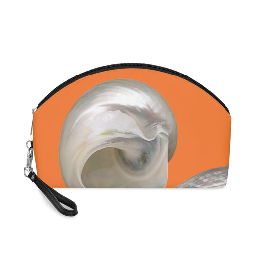 Makeup Bag - White Nautilus Trio, MACRO lt. orange