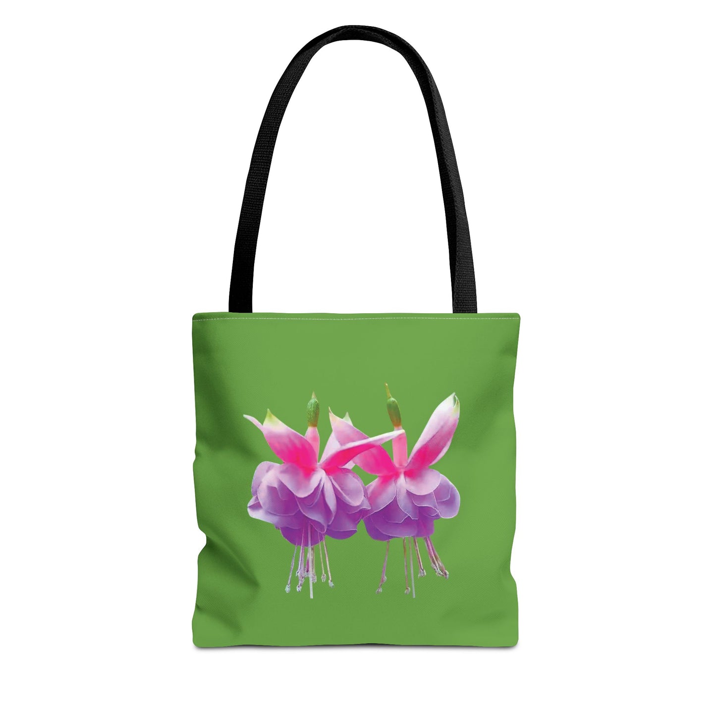 Tropical Real Two Fuchsias/Green Tote Bag - 3 Sizes