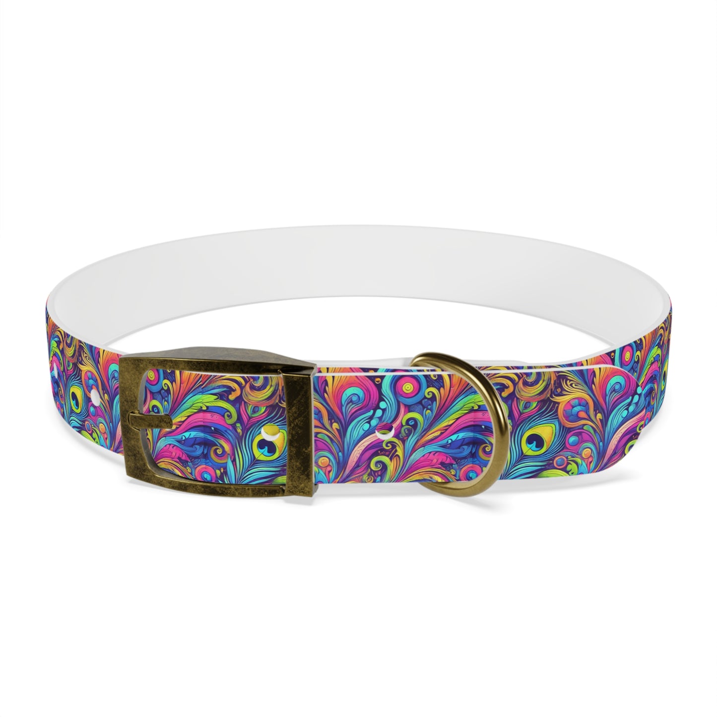 Tropical Dog Collar - Fun and Playful Pet Accessory / Feather Currents Pop