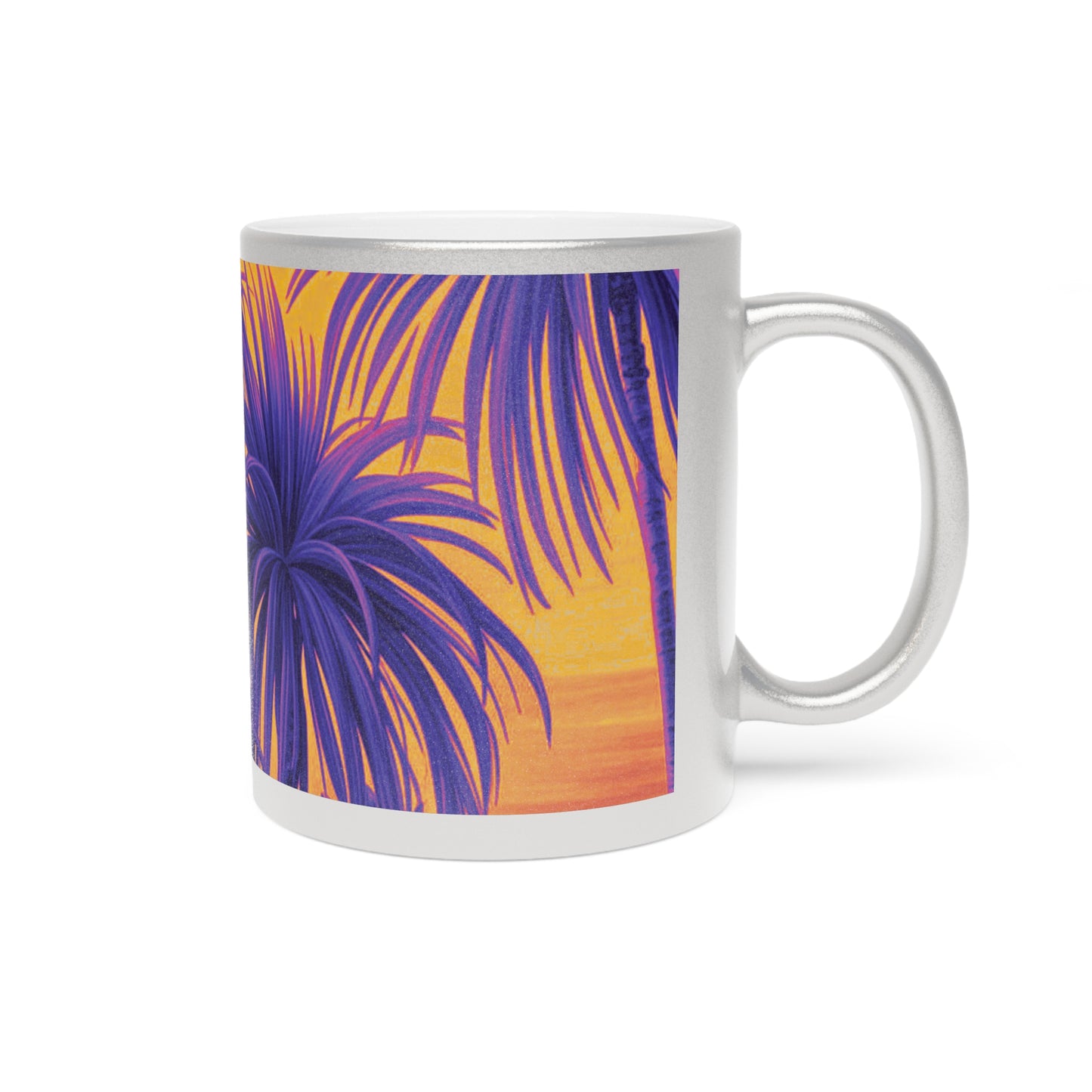 Tropical Metallic Mug, Gold or Silver - Tiny Palm Island Pop