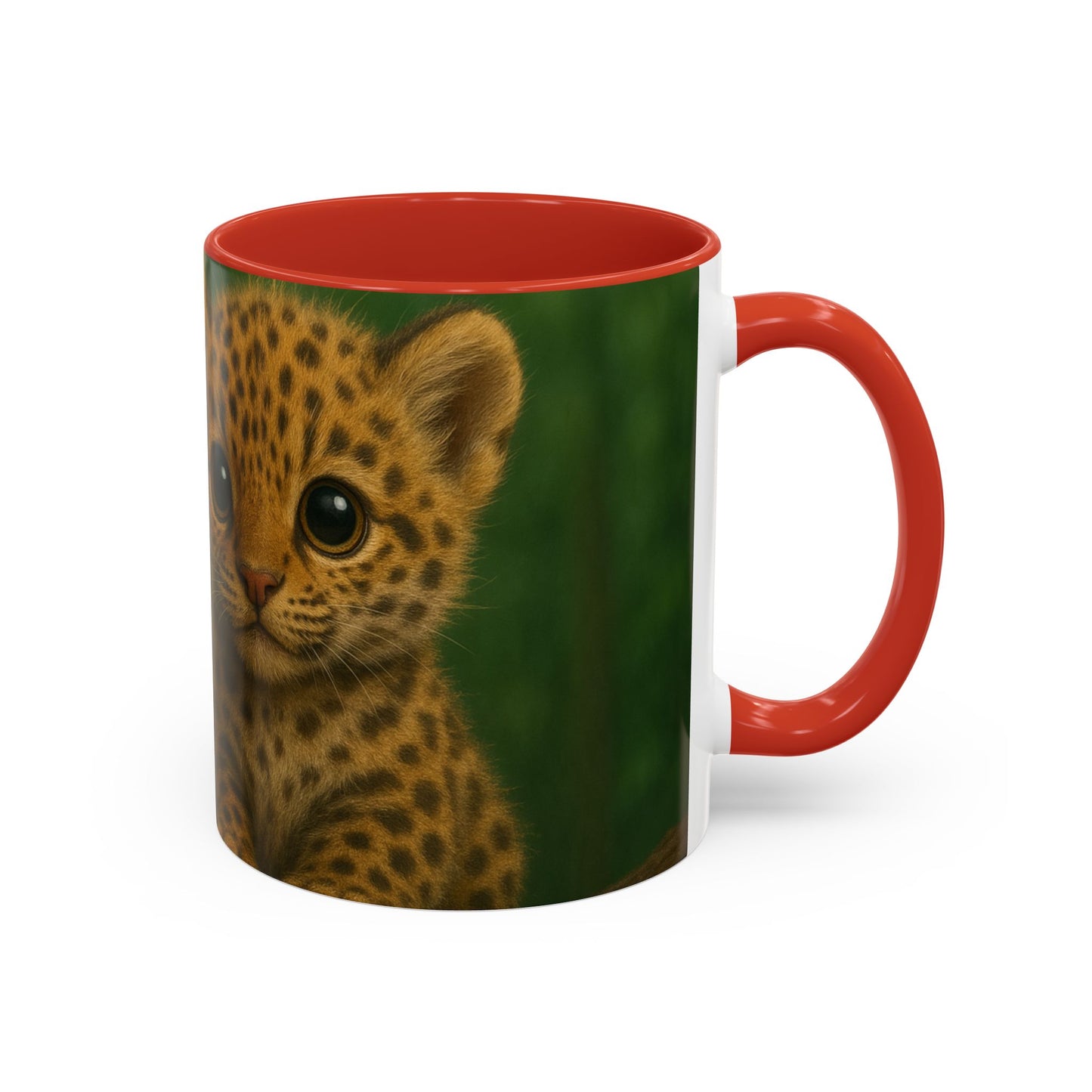 Accent Color Coffee Mug (11, 15oz), 8 Colors - Baby Jaguars