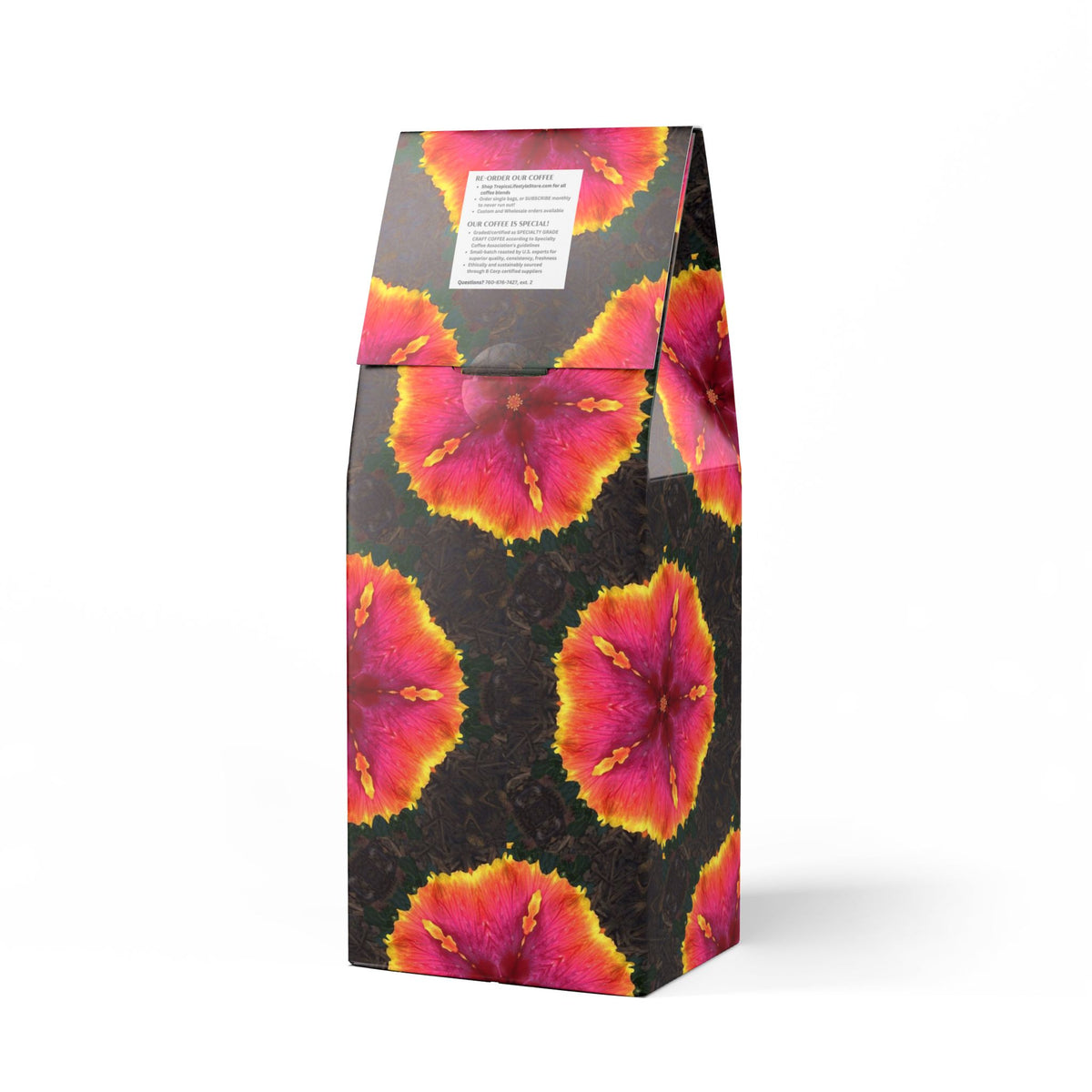 Midnight Surf Blend™ (Medium-Dark Roast) Specialty Grade Craft Coffee / Hibiscus Kaleido