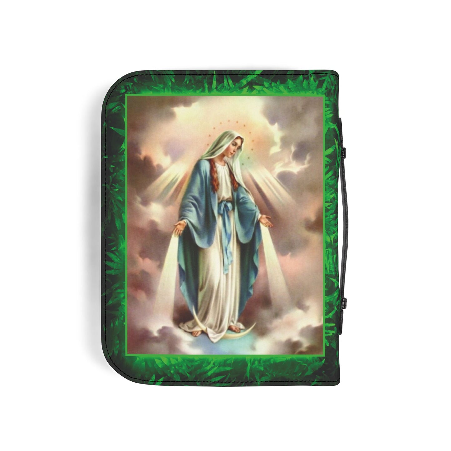 Tropical Glow Bible Cover, Our Lady of Grace / Floral Bible Protector, Christian Church Accessories