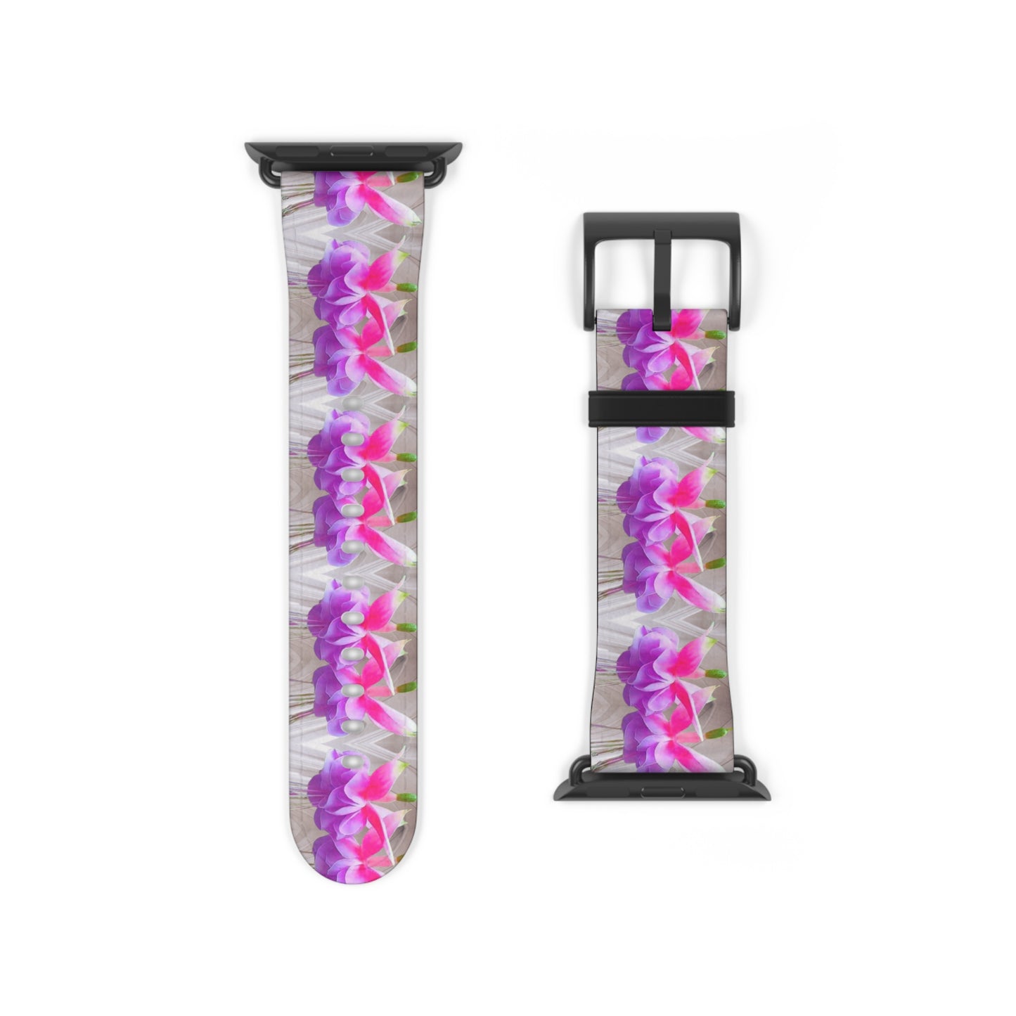 Apple Watch Band - Two Pink Fuchsias / Gothic