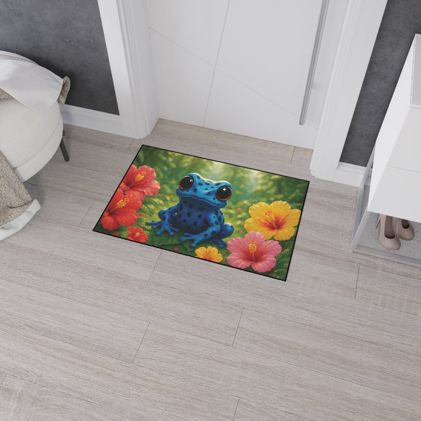 Heavy Duty Floor Mat, 5 Sizes – Tropical Area Rug for Home Décor / Baby Black Panther