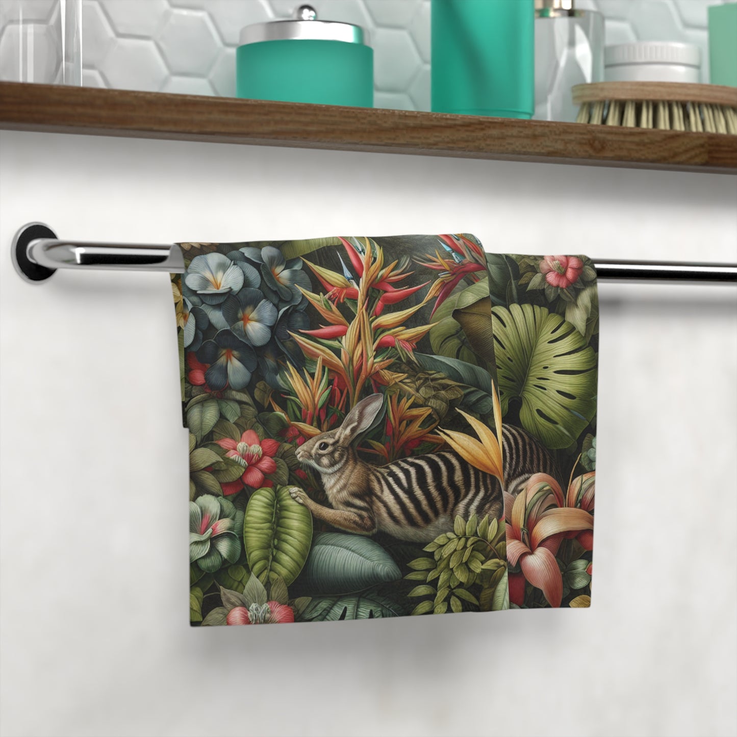 Face Towel - Raniforest Rabbit Outing