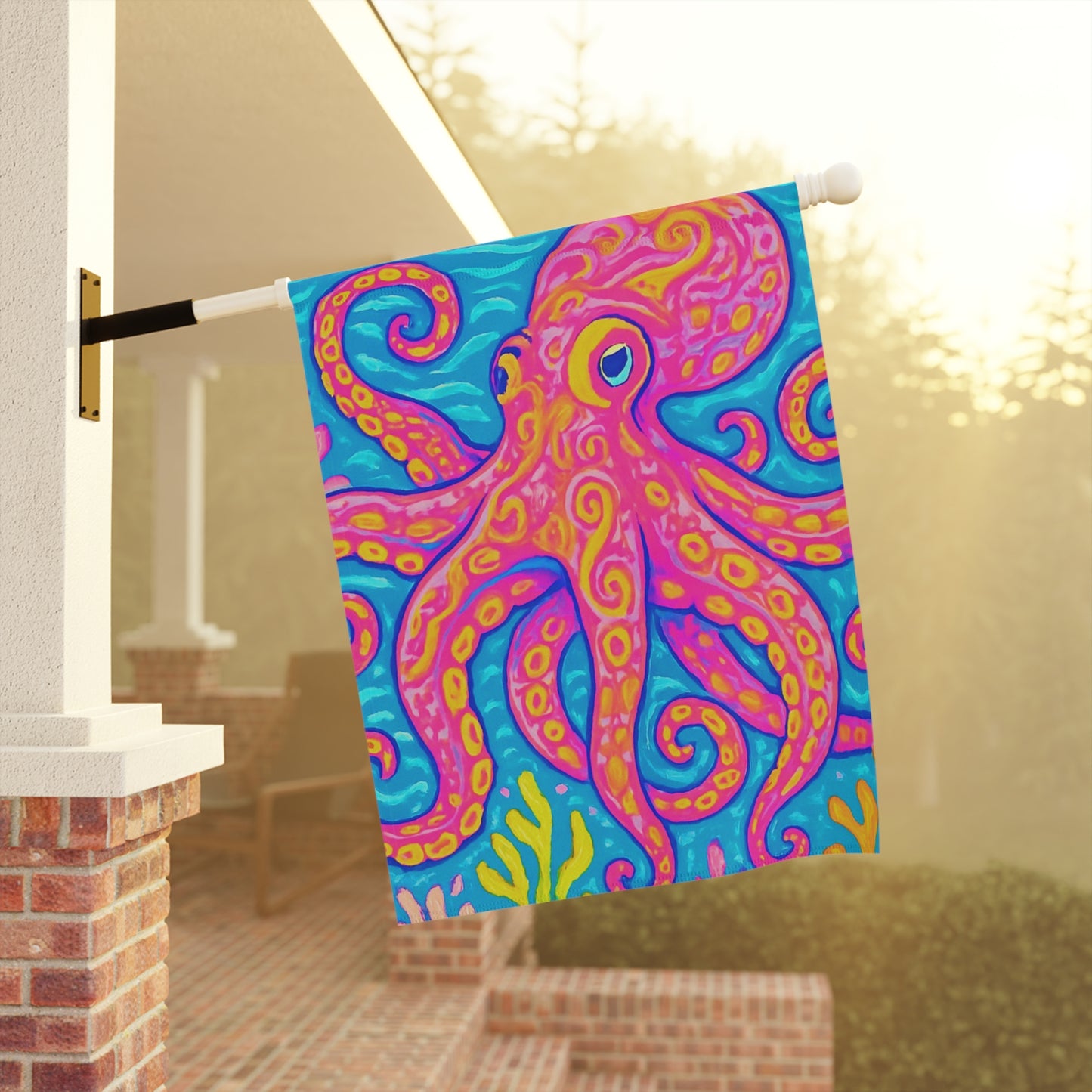 Tropical Garden Flag - Perfect for Outdoor Decor / Octopus Kraken Joe