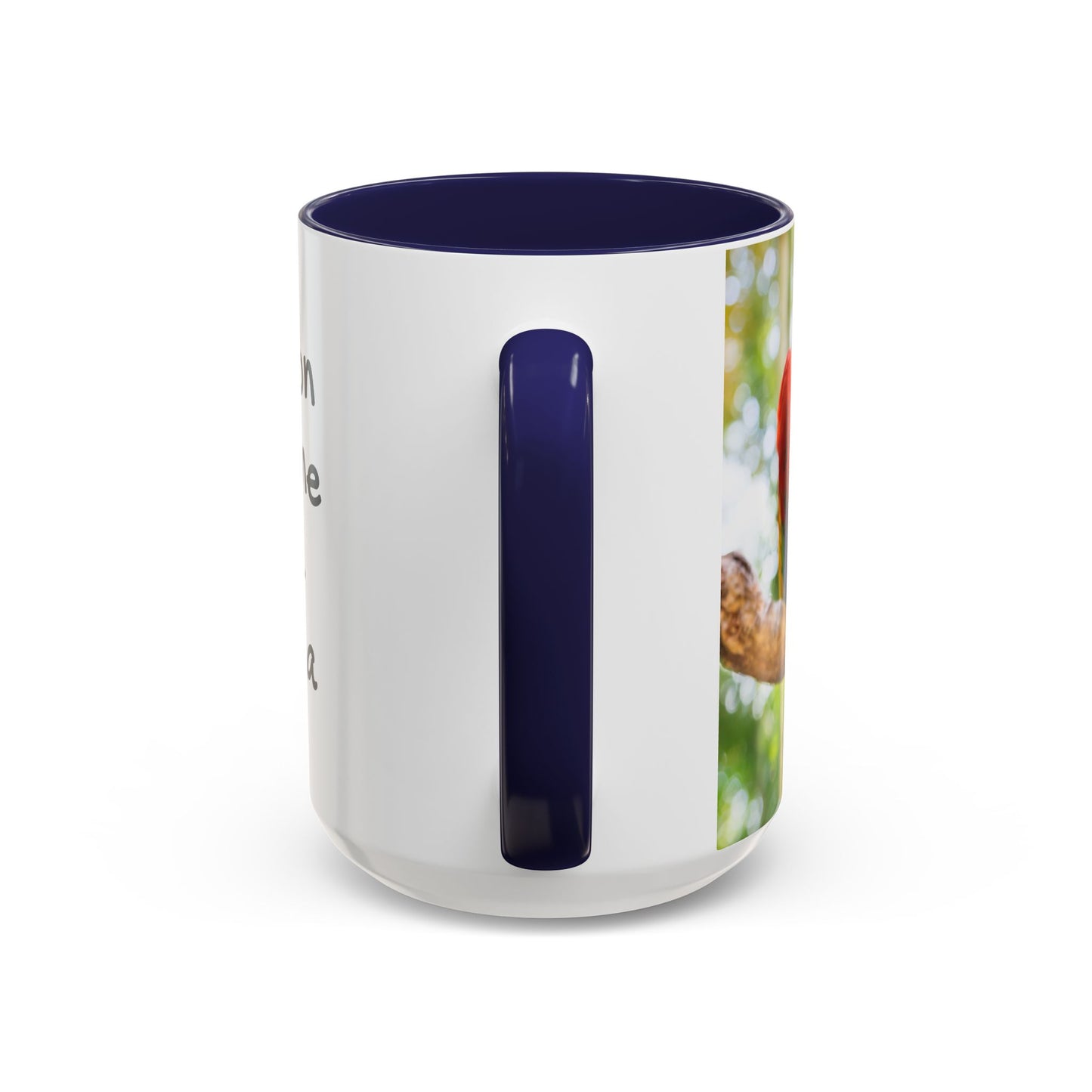 Accent Coffee Mug (11, 15oz), "I Run on Caffeine and Drama!" Parrot / Various Colors