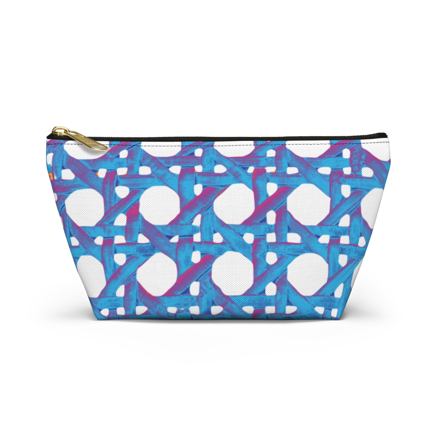 Tropical Accessory Pouch, 2 sizes | Makeup Bag | Perfect for Travel & Everyday Use / Beach Chair Wicker, Turquoise Pop