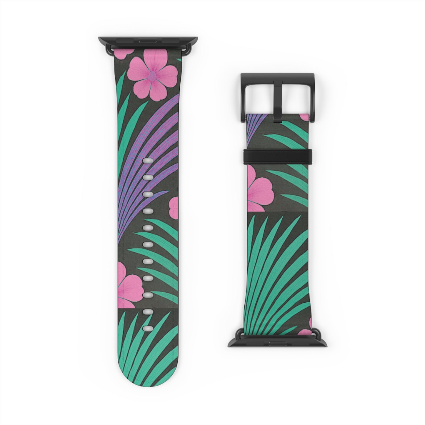 Apple Watch Band - Midnight Hibiscus Deco/Pink