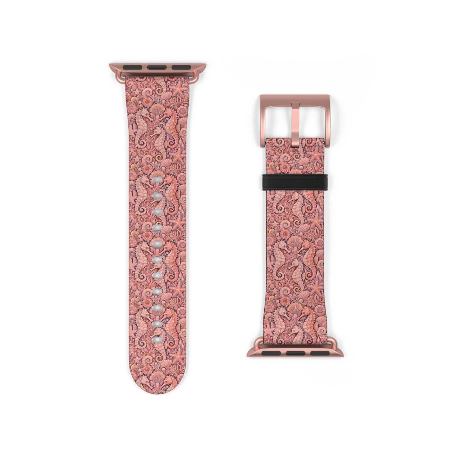 Apple Watch Band - Tropical Seahorse Trio, Red