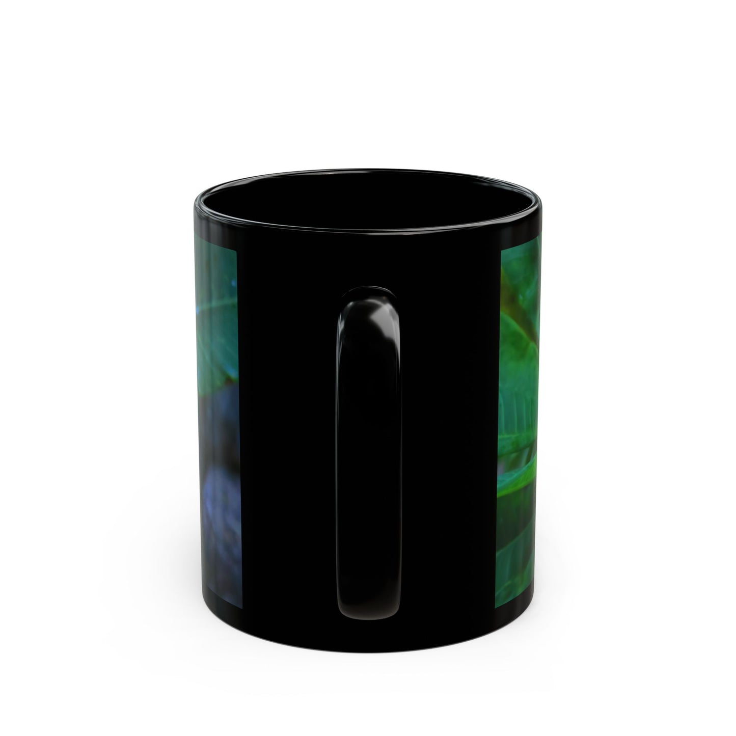 Vibrant Floral Black Coffee Mug - Hawaiian Flowers Perfect Gift for Nature Lovers