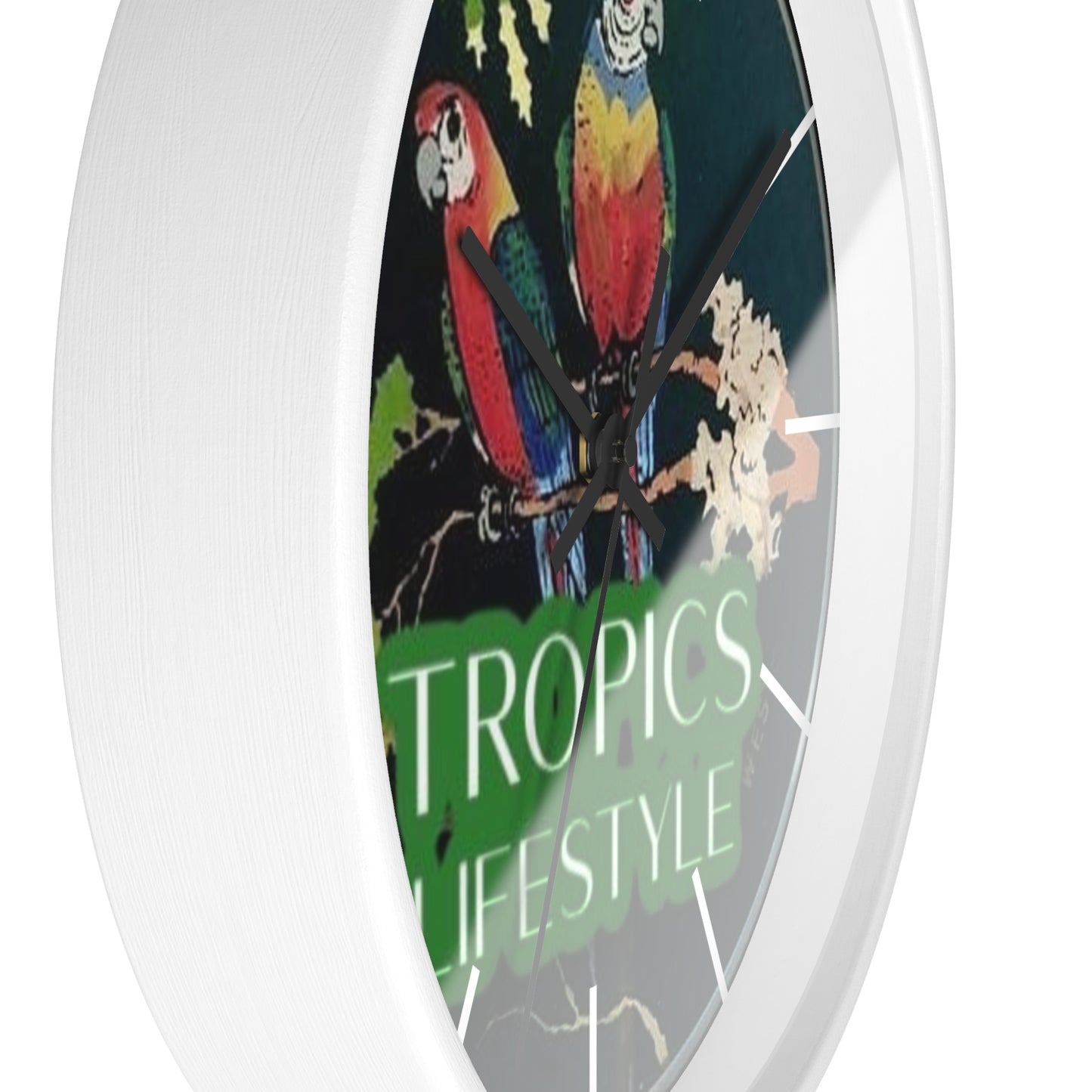 Wall Clock, Two Brazilian Parrots, Hands/Base Variants