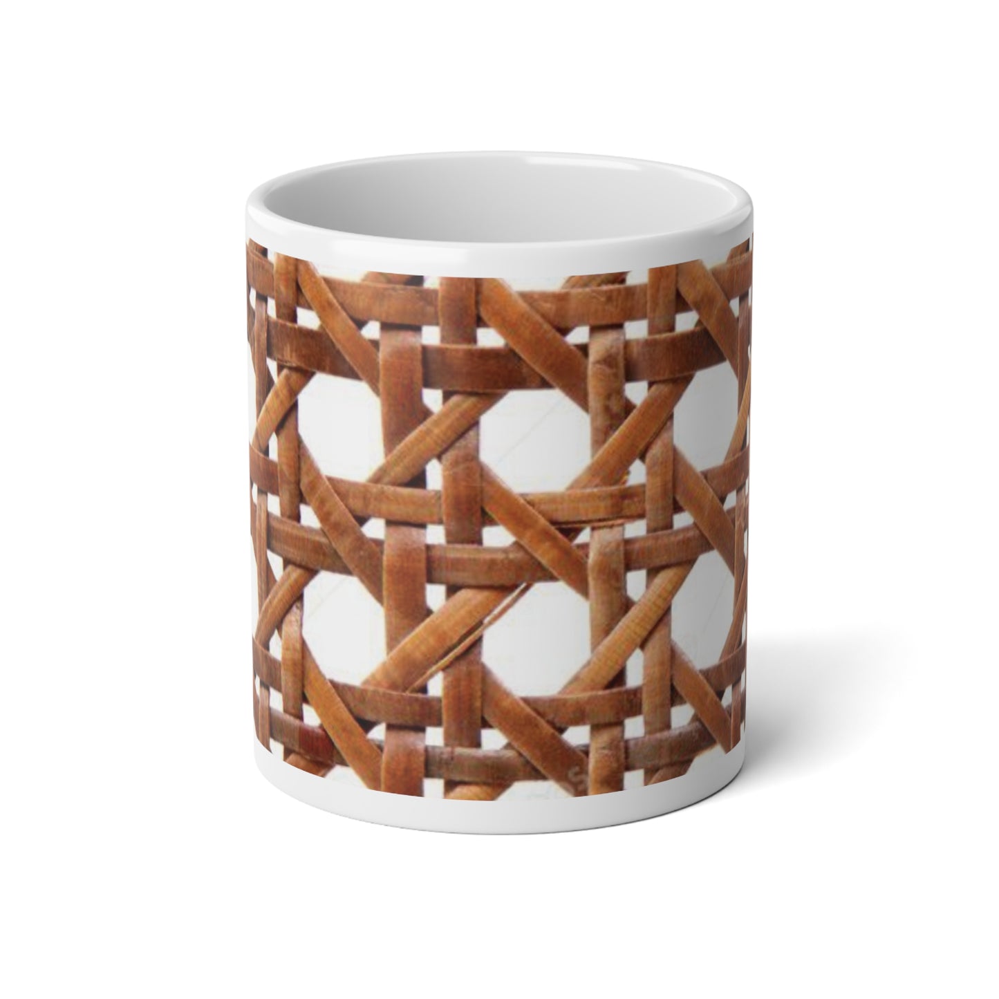 Jumbo Mug, 20oz, Chair Wicker Brown | Tropical Coffee Cup