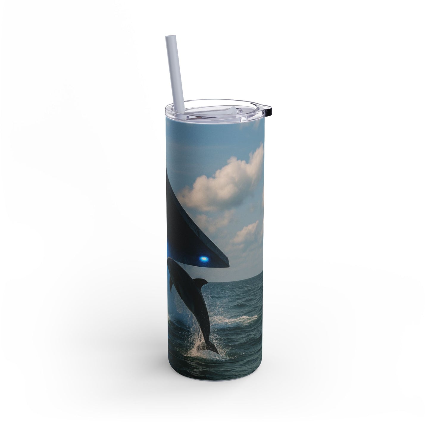 20oz Matte Tumbler, 7 Colors - Stylish Travel Cup -UFO and Dolphin