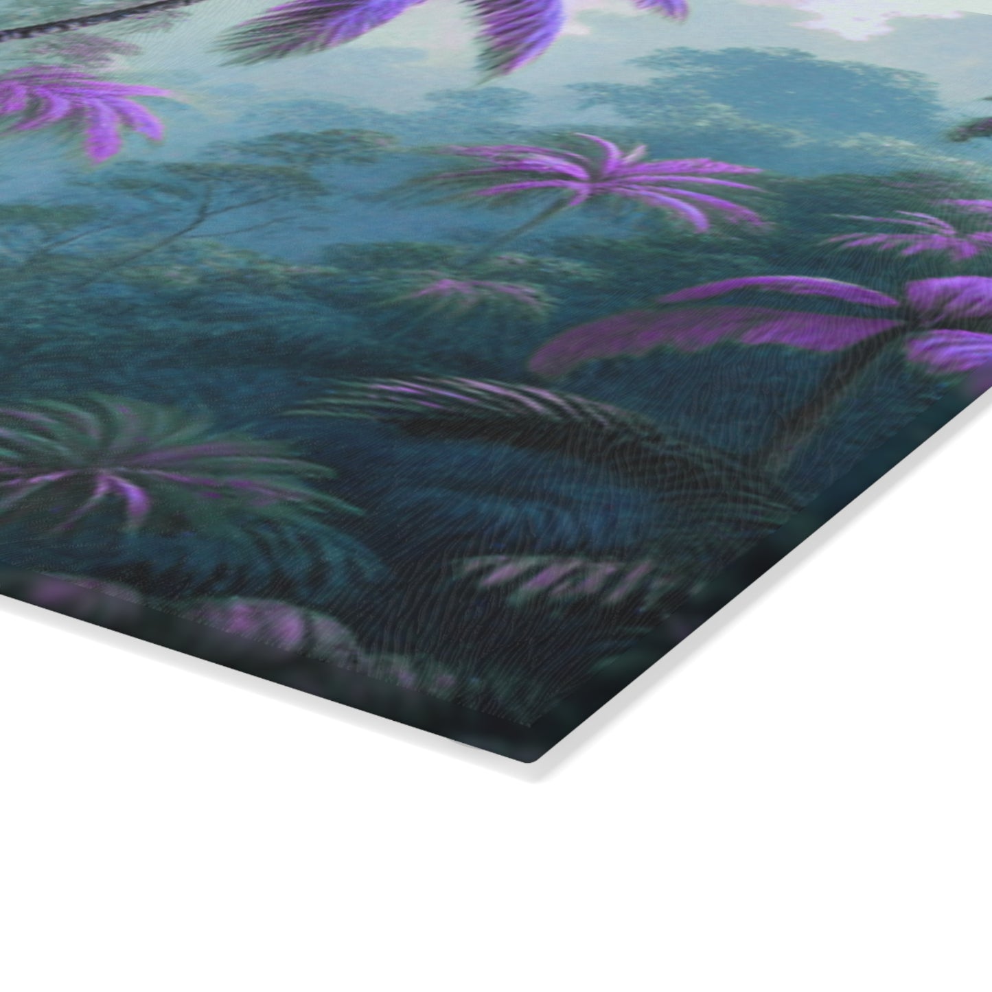 Glass Cutting Board, 2 sizes - Sleeping Beauty Parrot/Fantasy