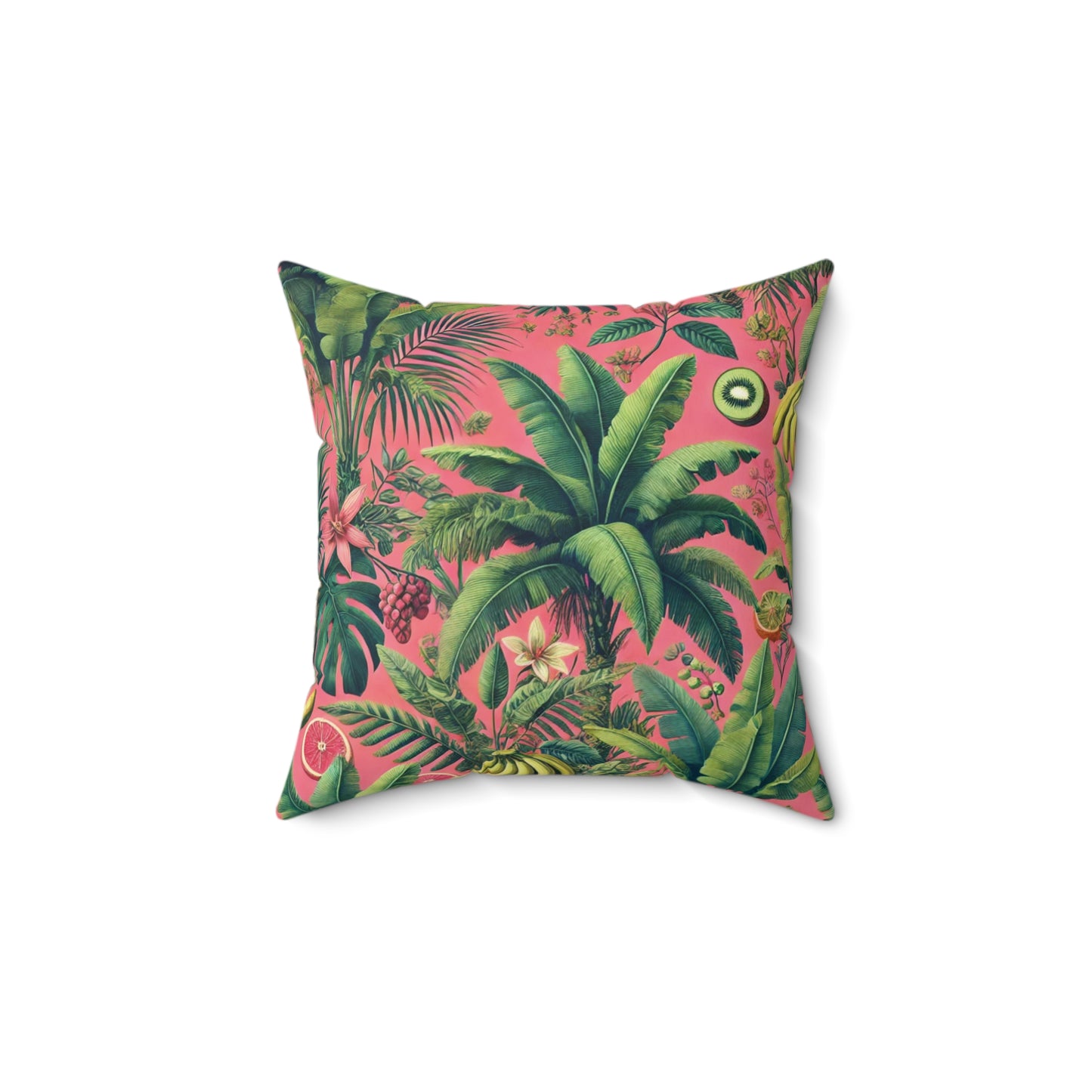 Decorative Pillow - Accent Cushion, 4 Sizes / More Tropical Fruit, Coral