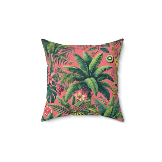 Decorative Pillow - Accent Cushion, 4 Sizes / More Tropical Fruit, Coral
