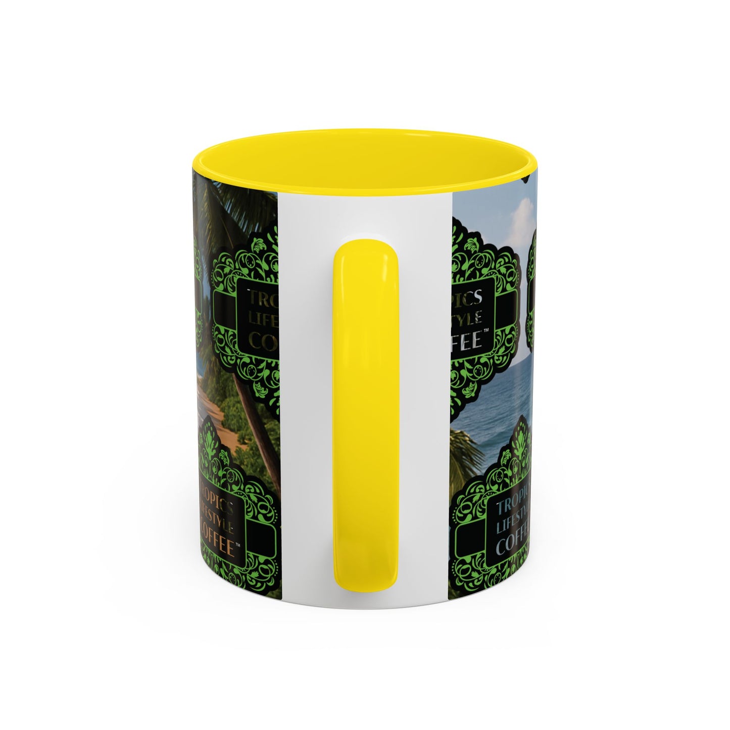 Accent Coffee Mug (11, 15oz), 8 Colors - Tropics Lifestyle Coffee, Meet You There