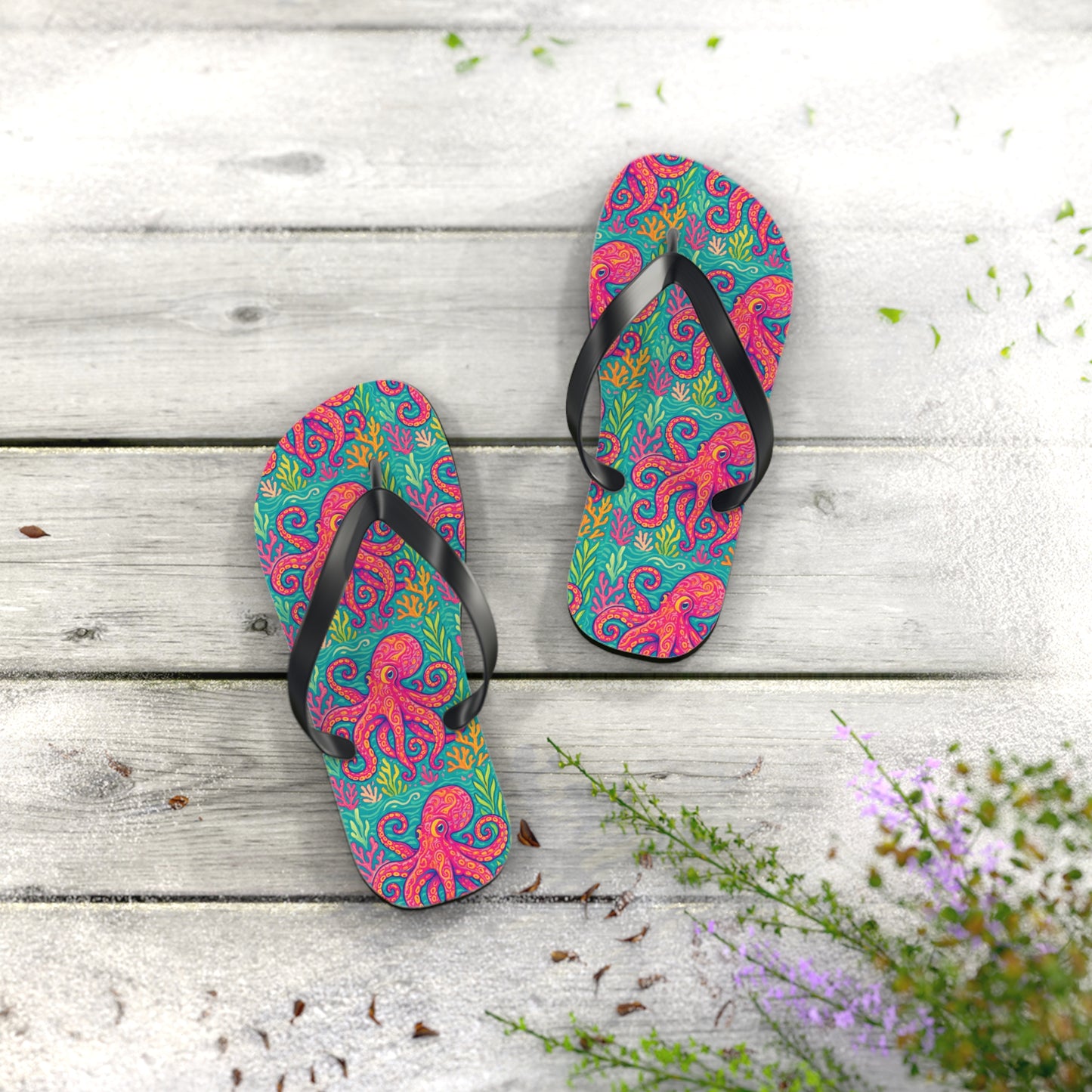 Flip Flops - Red Kraken Joe