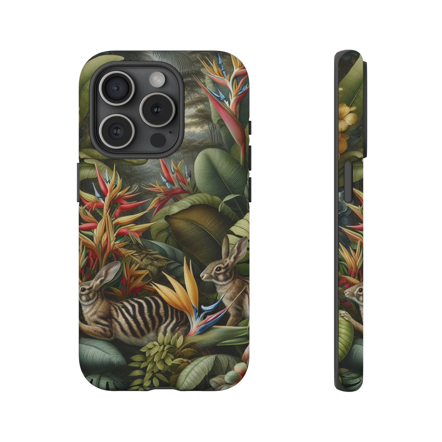 Rainforest Rabbit Outing Phone Case - Tough Cases with Summer Vibe
