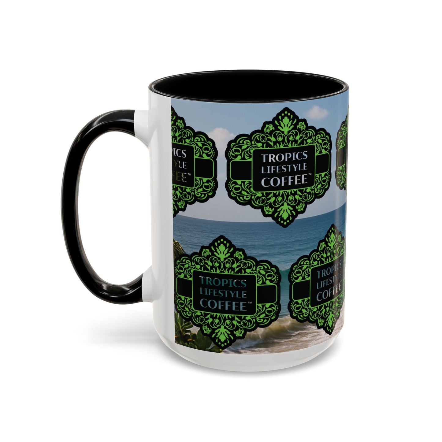 Accent Coffee Mug (11, 15oz), 8 Colors - Tropics Lifestyle Coffee, Meet You There