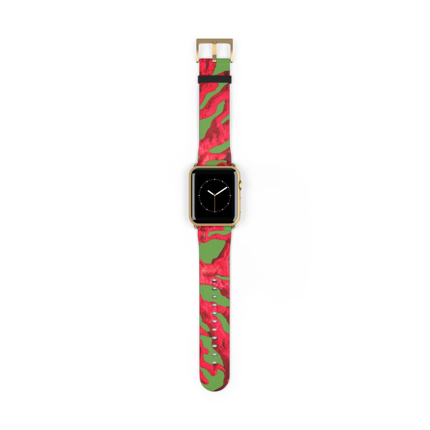 Apple Watch Band - Red Coral, green background