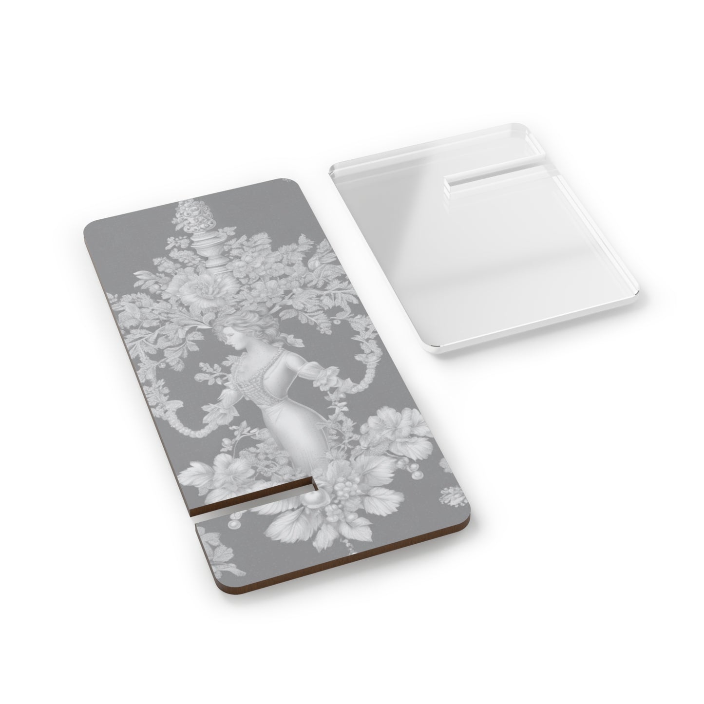 Mobile Display Stand for Smartphones, macro Pearl Lady Toile slate