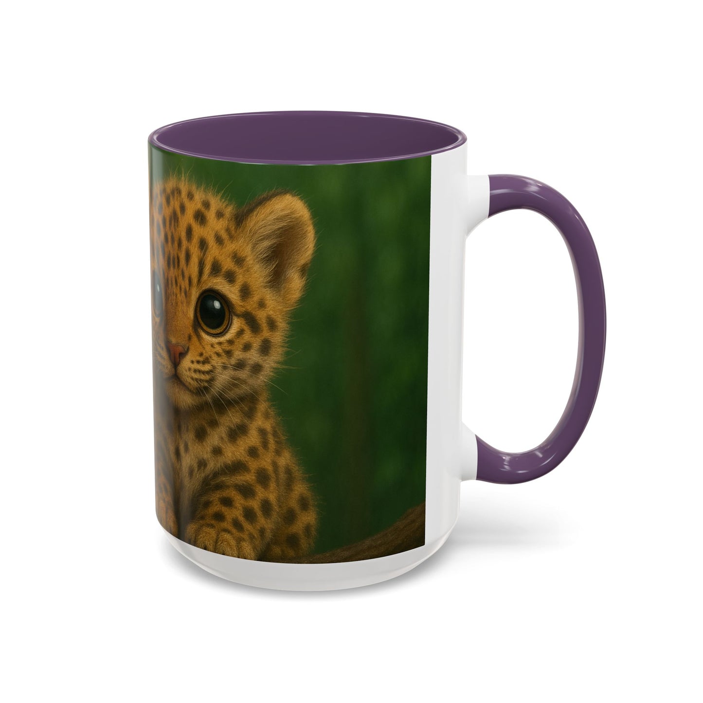 Accent Color Coffee Mug (11, 15oz), 8 Colors - Baby Jaguars