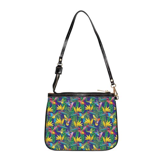 Bird of Paradise Toile / Tropical Floral Small Shoulder Bag - Stylish and Versatile Handbag