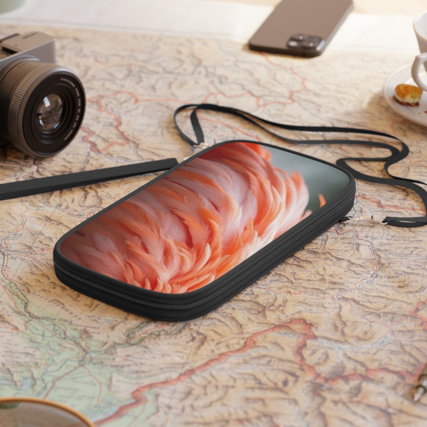 Passport Wallet – Perfect for Travelers & Adventurers / Flamingo Feathers
