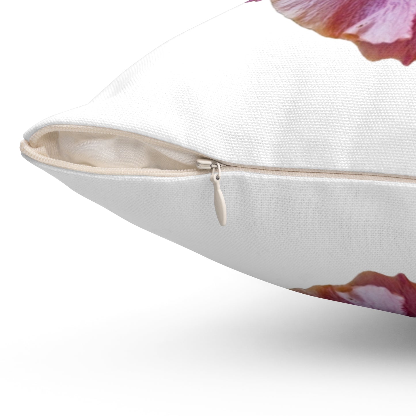 Decorative Pillow - Accent Cushion, 4 Sizes / Photo Purple Hibiscus, White