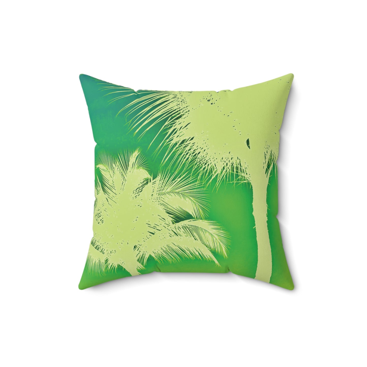 Decorative Pillow - Accent Cushion, 4 Sizes / Palm Glow Green