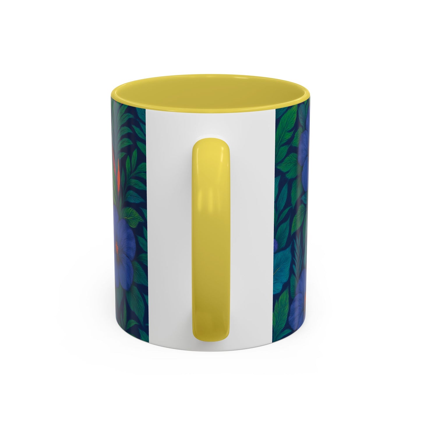 Vibrant Floral Coffee Mug - 11oz & 15oz / Midnight Flower Coral