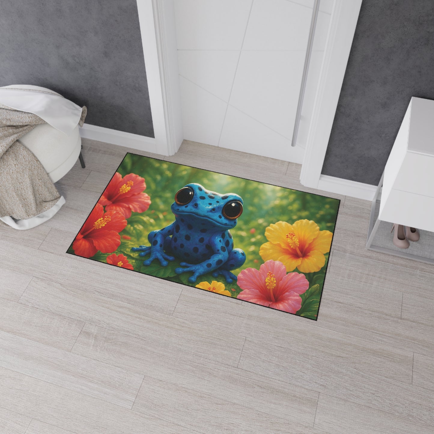 Heavy Duty Floor Mat, 5 Sizes – Tropical Area Rug for Home Décor / Baby Tree Frog