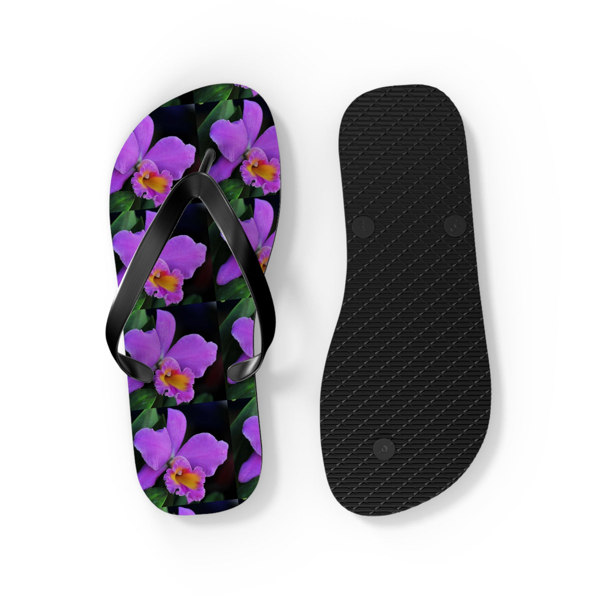 Flip Flops - Purple Orchids Majesty