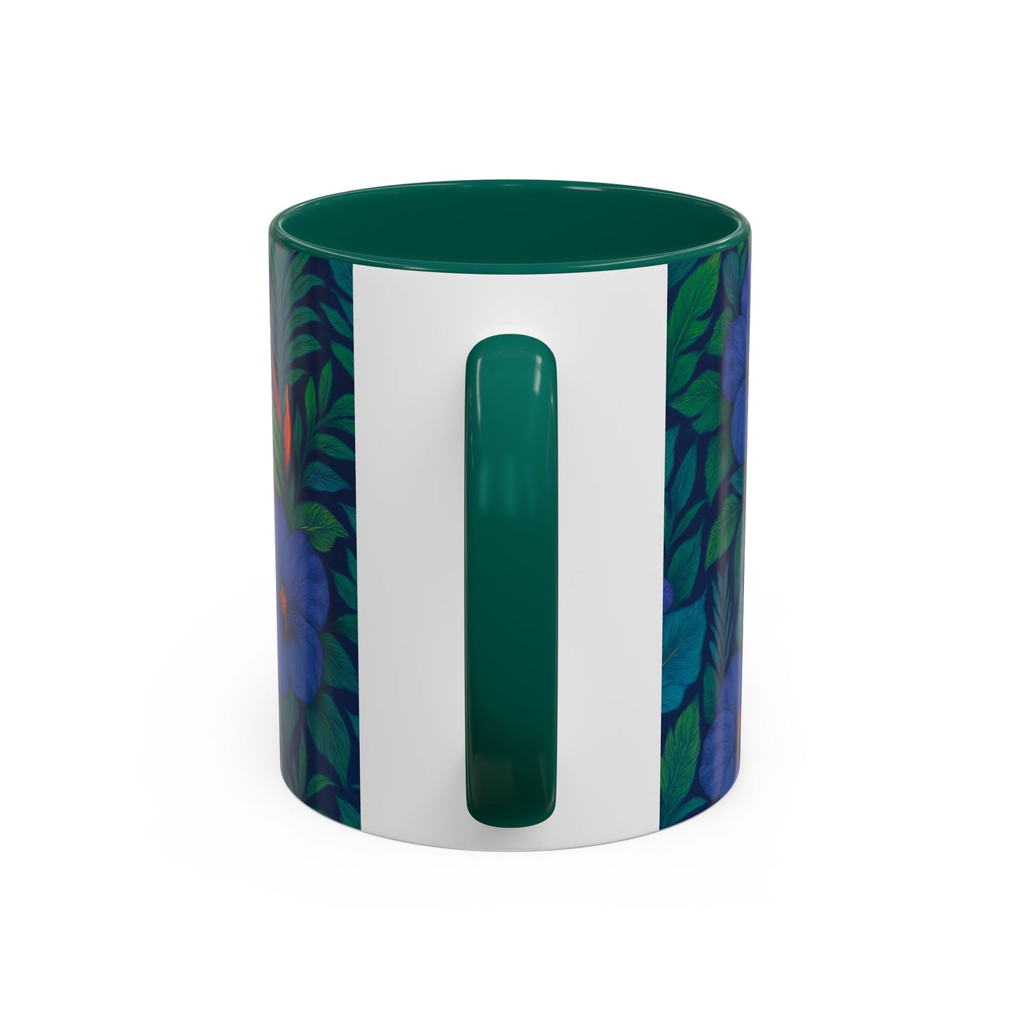 Vibrant Floral Coffee Mug - 11oz & 15oz / Midnight Flower Coral