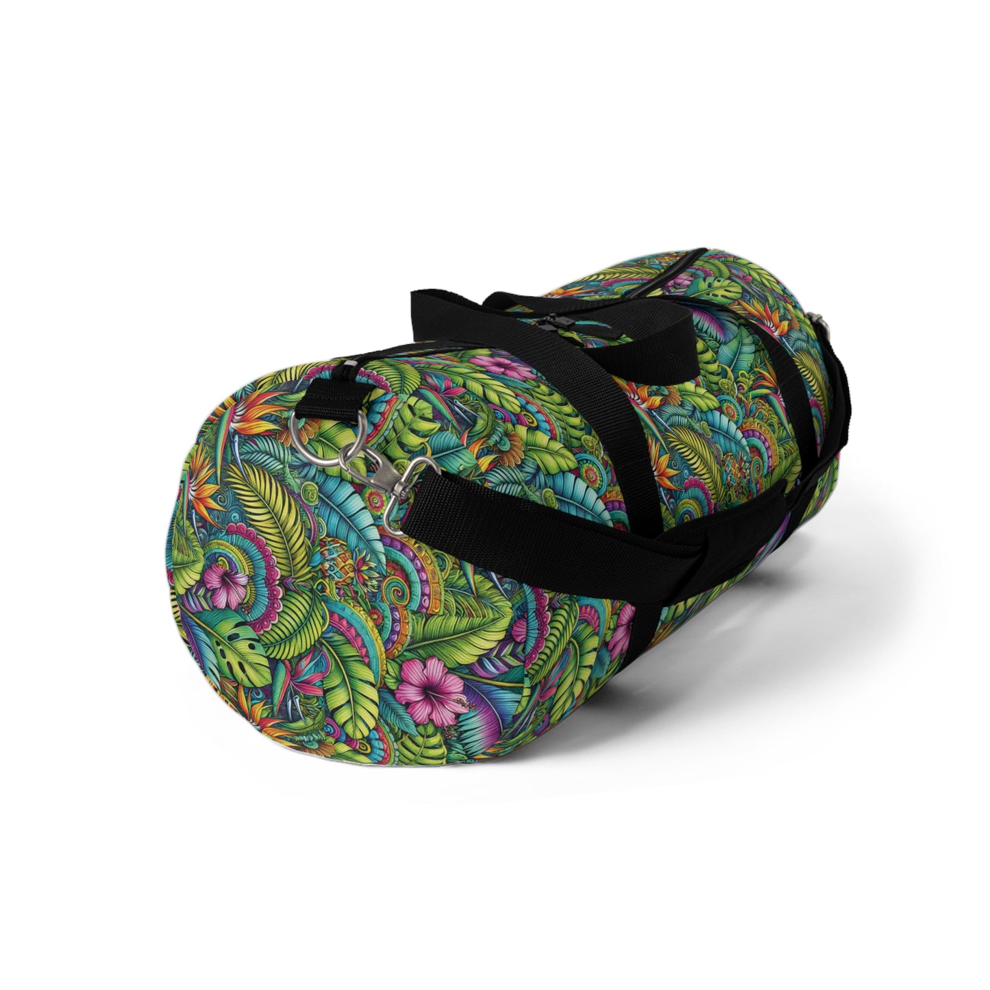 Tropical Duffel Bag - Perfect for Travel and Gym / Rainforest Blooms