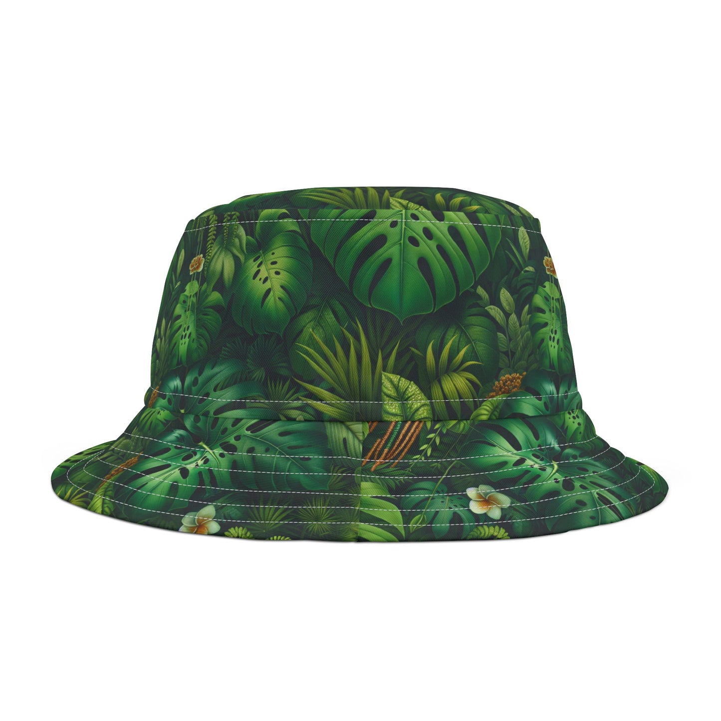 Tropical Polyester Bucket Hat, 2 Sizes - Rainforest Greenery