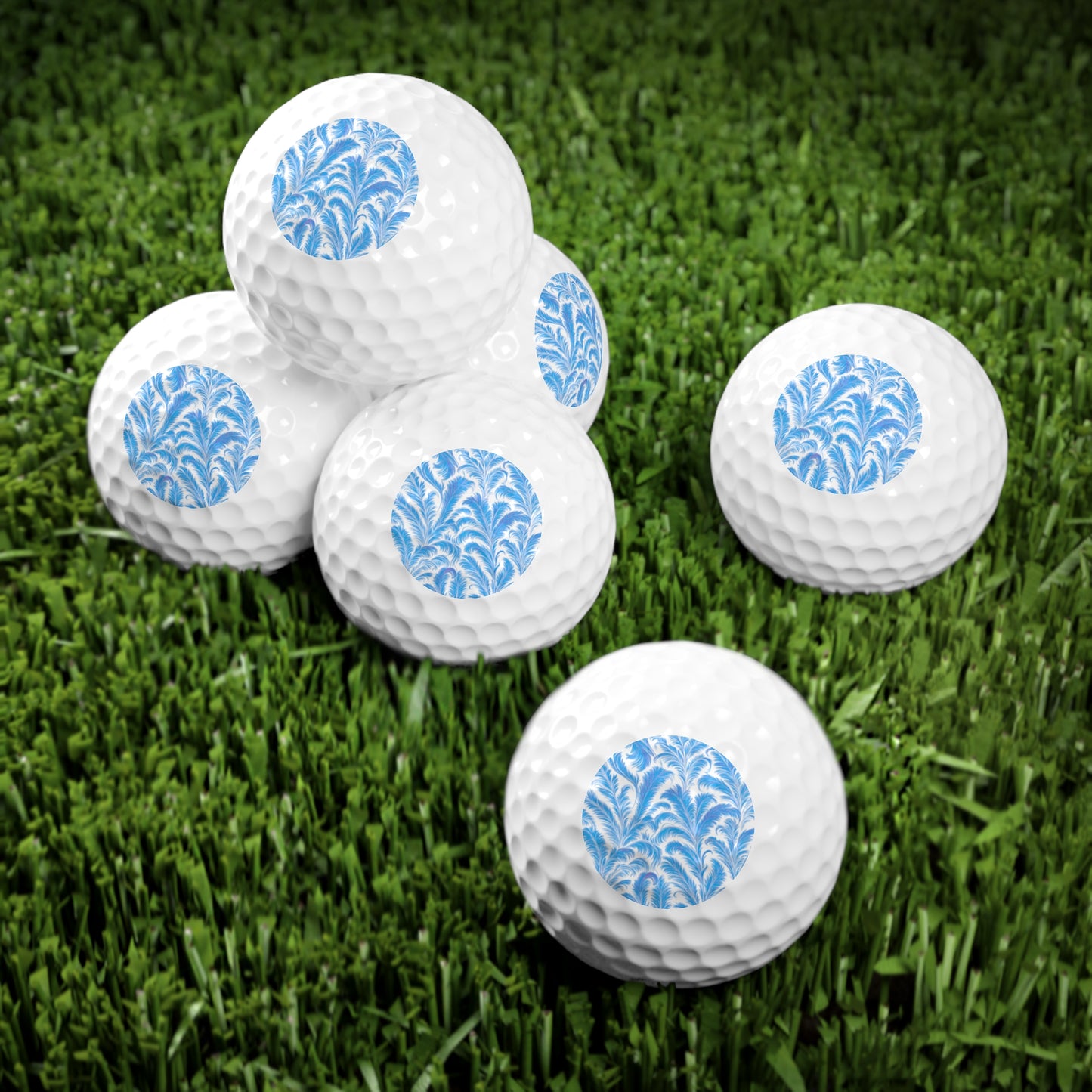 Coastal-Themed Golf Balls, 6pcs - Perfect Gift for Golf Enthusiasts / Rocco Blues