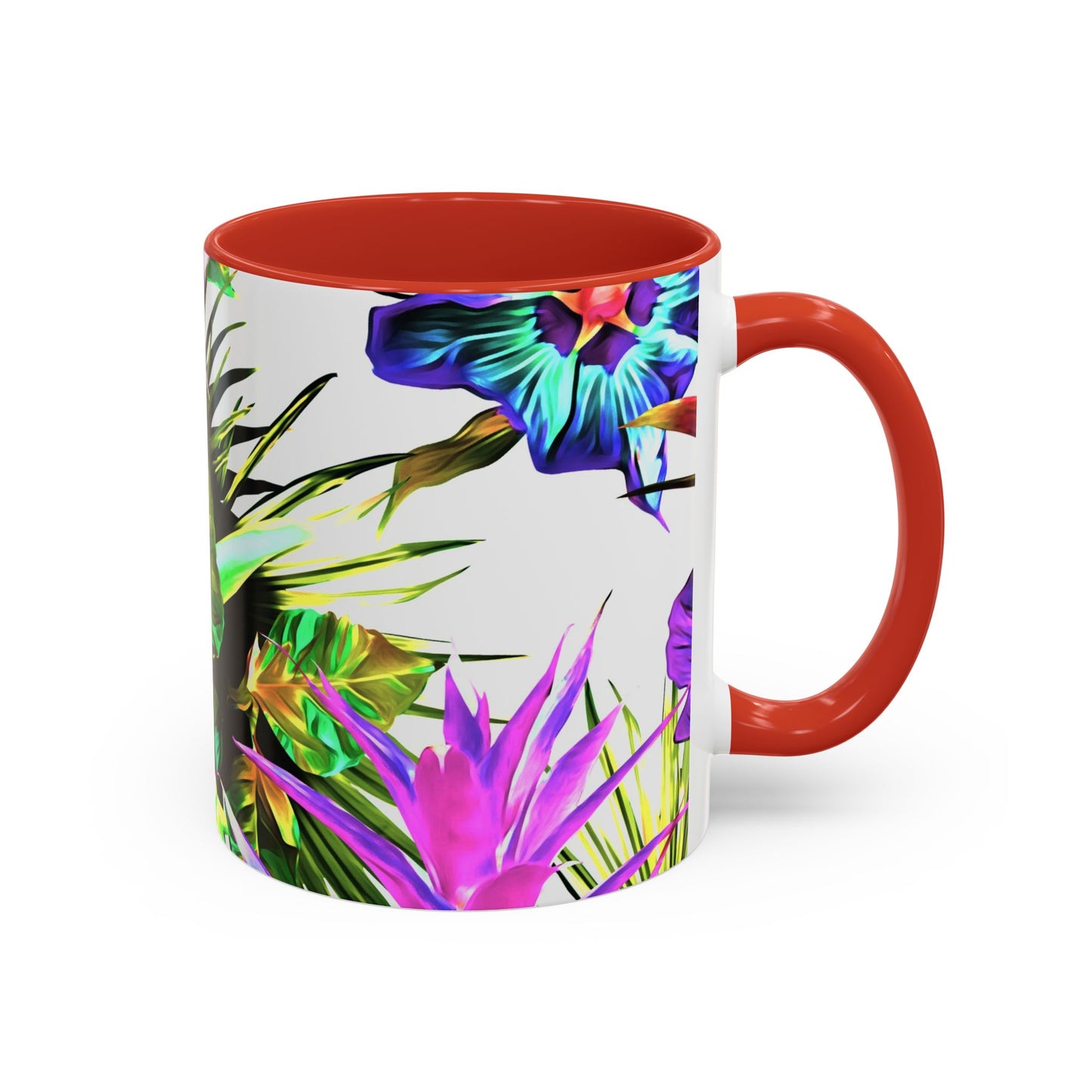 Accent Coffee Mug (11, 15oz), Plant Palooza, white / Various Colors