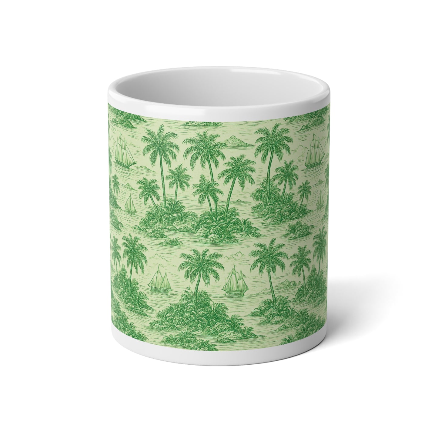 Jumbo Mug, 20 oz | Faraway Trip, Green