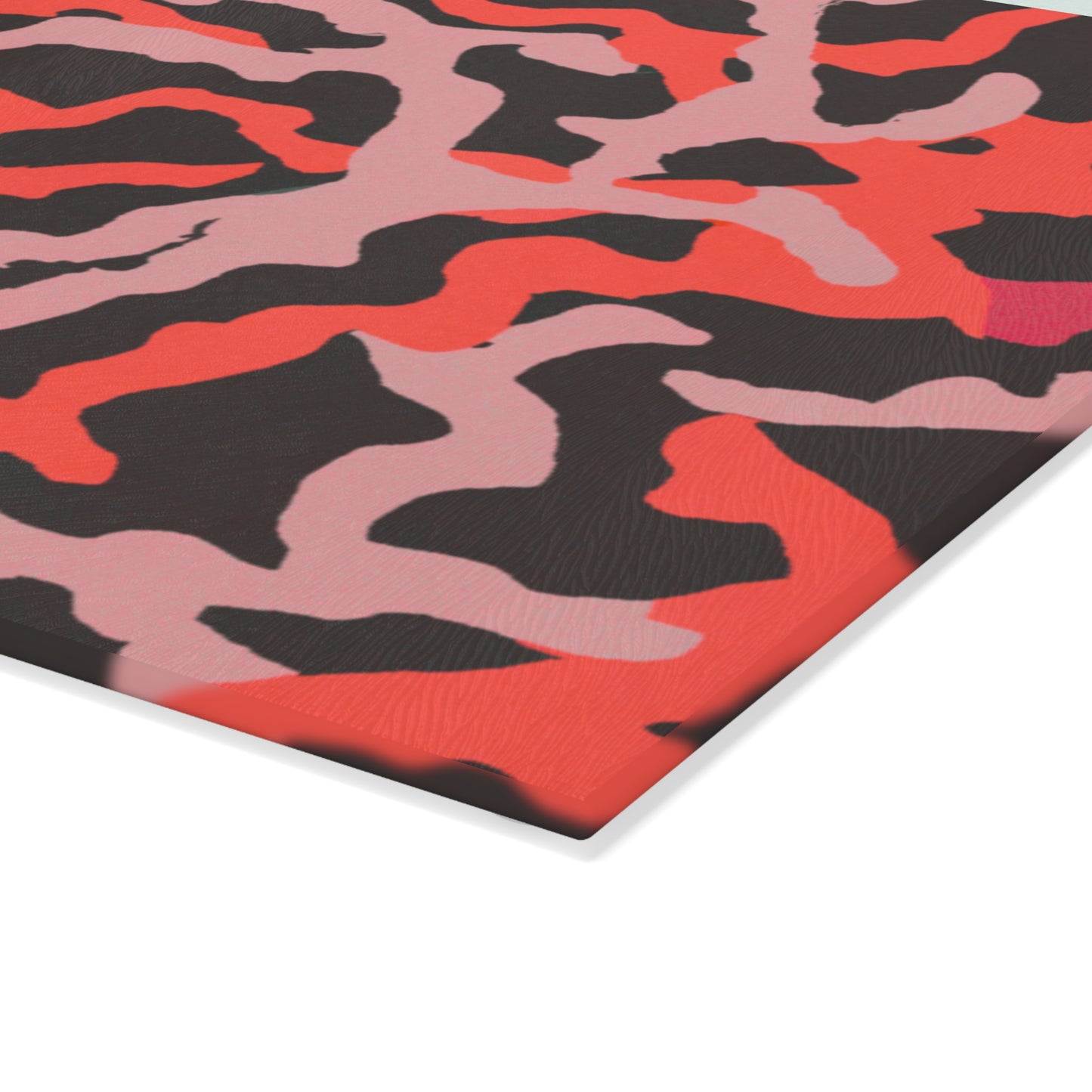 Glass Cutting Board, 2 sizes - Coral Threads/Red