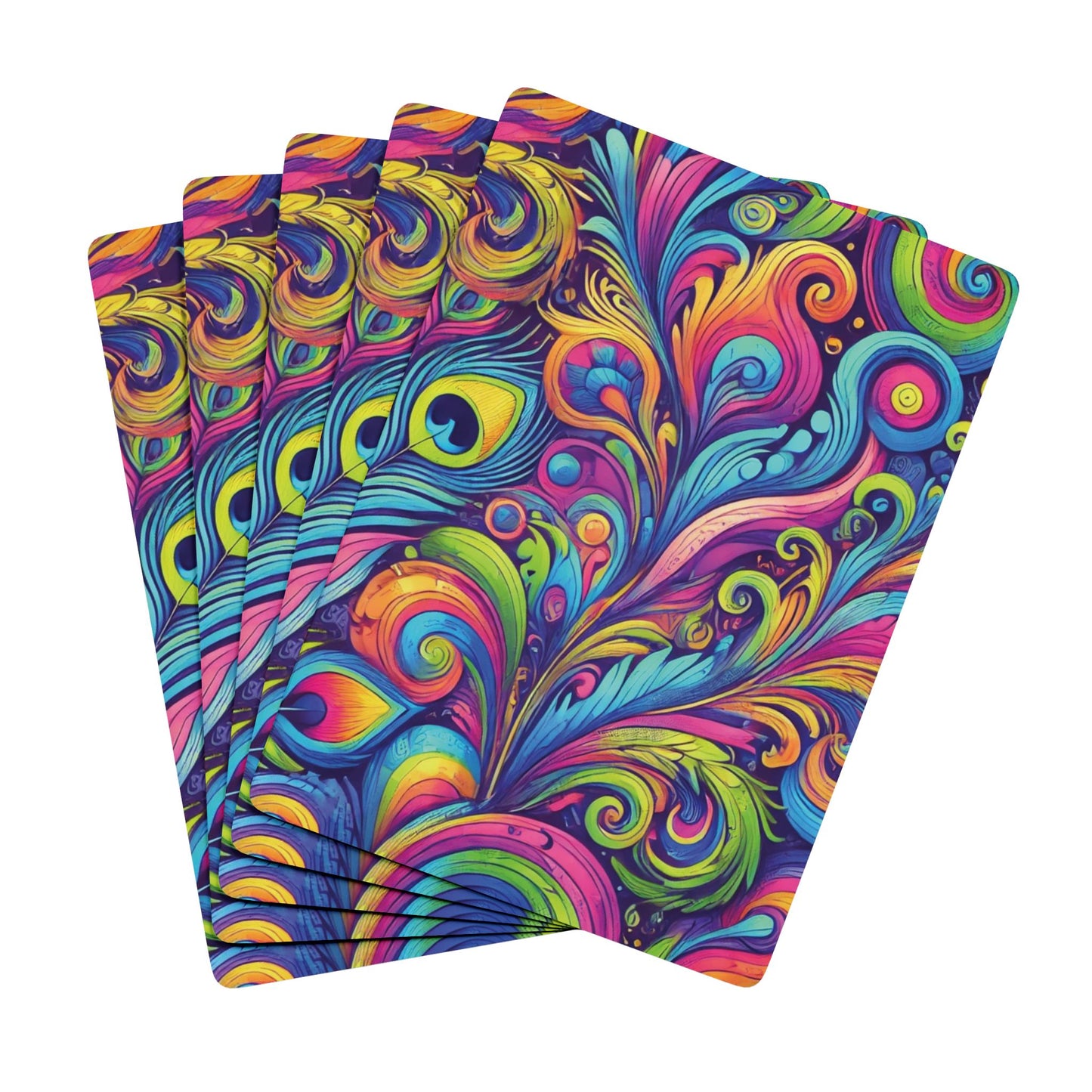 Poker Playing Cards - Feather Currents Pop