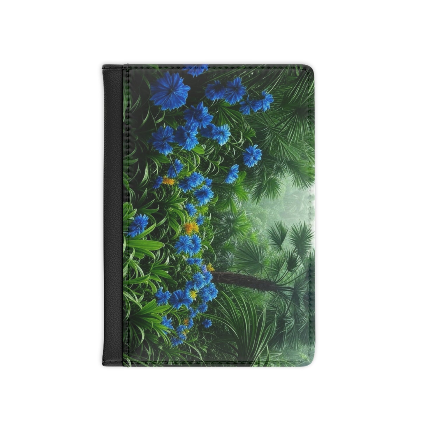 Tropical Passport Cover, Faux Leather - RFID blocking for travel security / After a Rainforest Rain