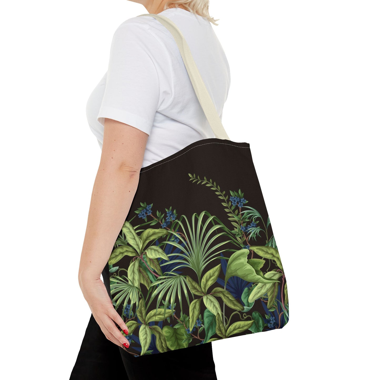 Tropical Midnight Jungle Tote Bag - 3 Sizes