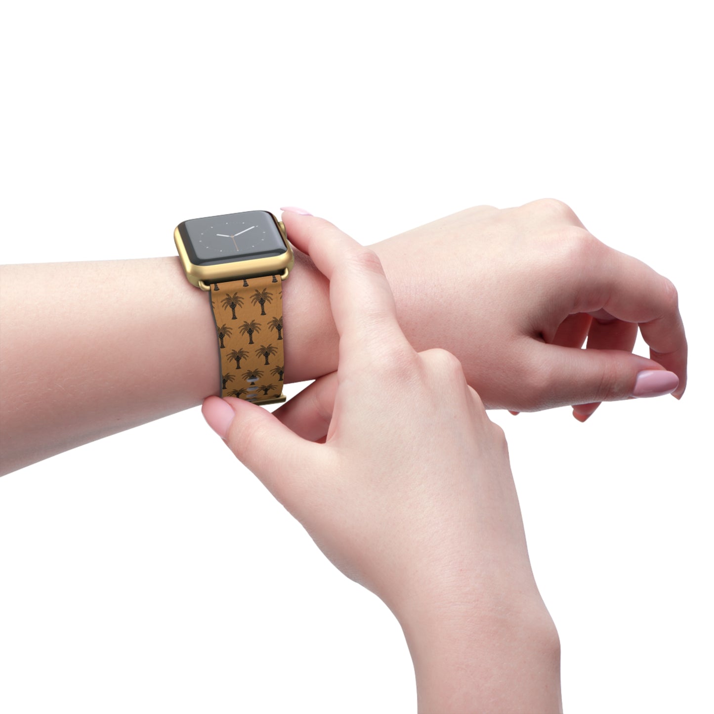 Apple Watch Band - Art Deco Palm, Repeat Lt. Brown