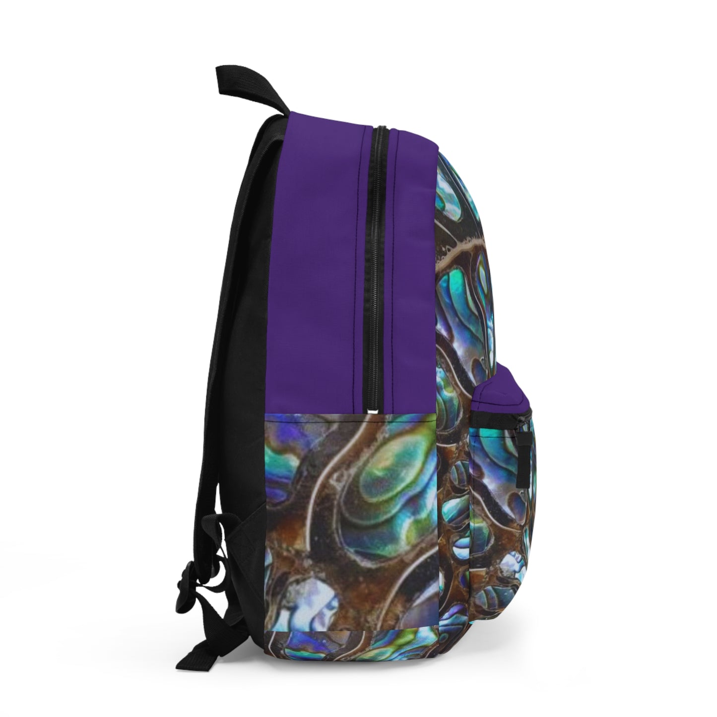 Tropical Backpack  / Ammonite and Abalone, Purple